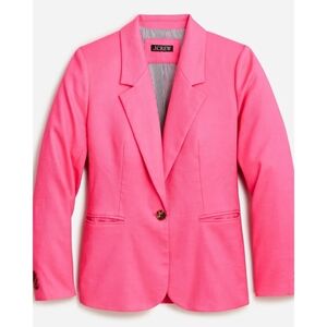 J. Crew Parke blazer in stretch linen blend Vivid Pink Hot Pink Size 00
